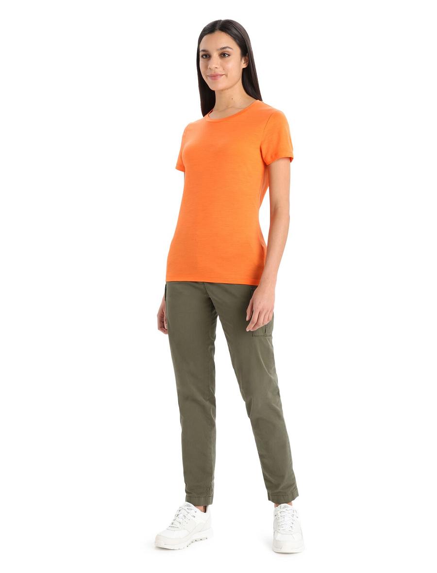 Icebreaker Merino Tech Lite II Lyhyt Sleeve Naisten T Paidat Oranssi | FI 1575QMAZ